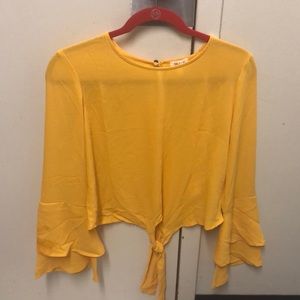 Yellow flare blouse